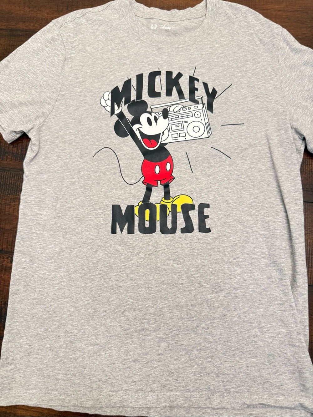 GAP Disney Gray Mickey Mouse w/ Boombox Tee